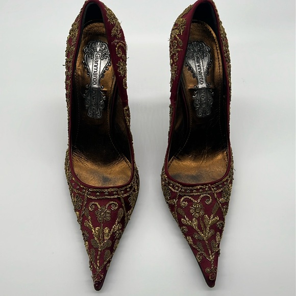 Gianmarco Lorenzi Shoes - Gianmarco Lorenzi heels with spectacular embroidery. Gently worn w/shoe dust bag